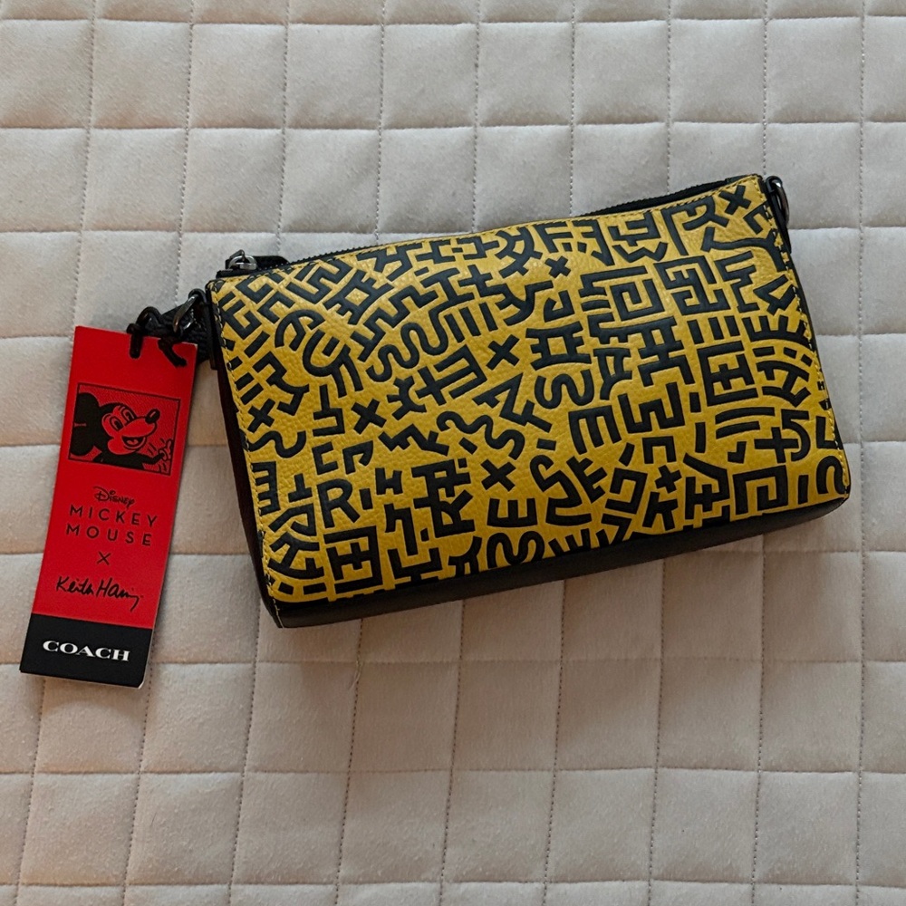 Coach x Disney x Keith Haring - Yellow & Black Mickey Mouse Crossbody Bag